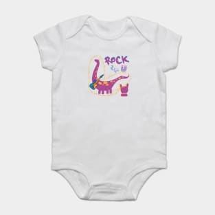 rock spirit, dinosaur Baby Bodysuit